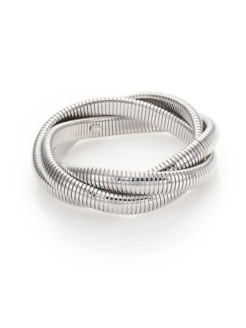 Kenneth Jay Lane - Small Snake-Chain Bracelet/Silvertone