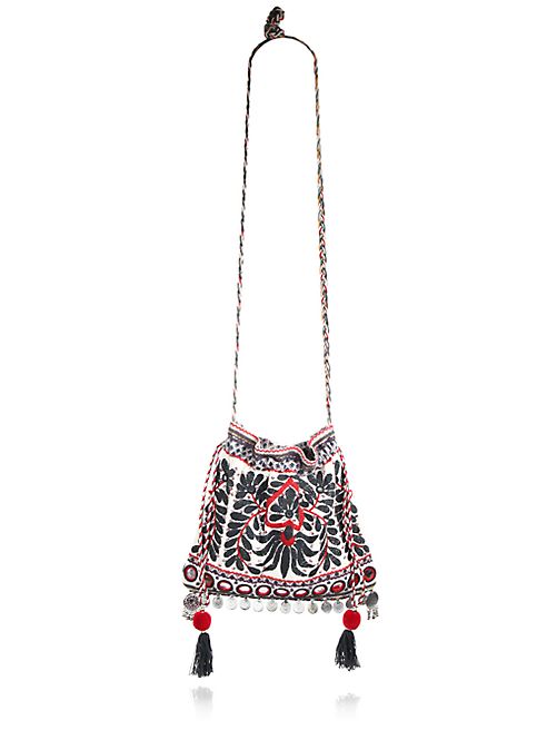 Star Mela - Minta Embroidered Cotton Bucket Bag