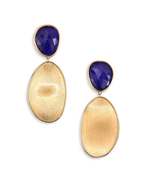 Marco Bicego - Lunaria Lapis & 18K Yellow Gold Drop Earrings