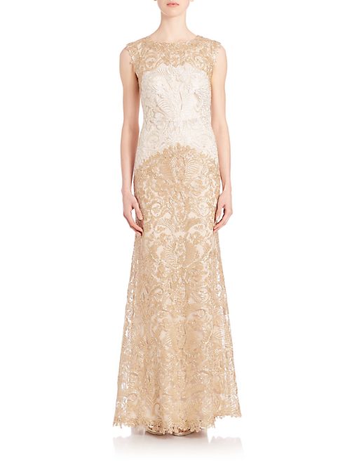 Tadashi Shoji - Embroidered Lace Gown