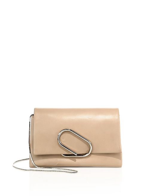 3.1 Phillip Lim - Alix Soft Flap Leather Chain Clutch