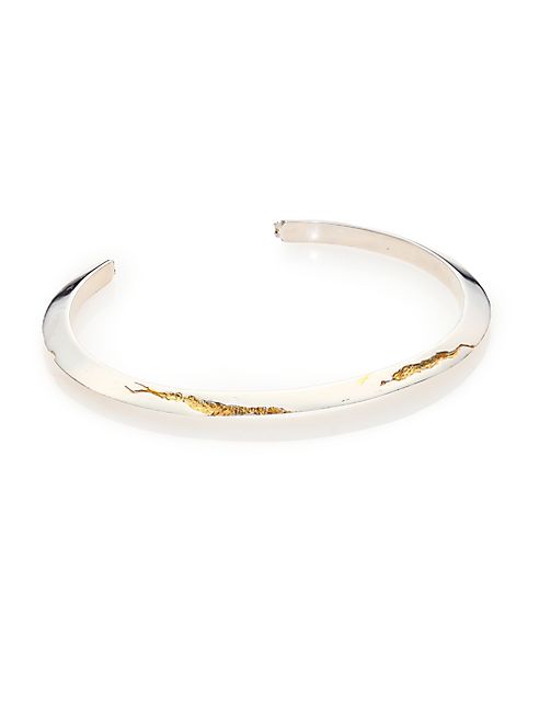 Cast of Vices - Yellow Diamond, 14K Gold & Sterling Silver Cuff Bracelet