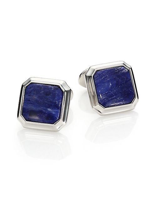 David Donahue - Sterling Silver & Sodalite Cuff Links