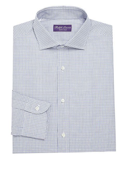 Ralph Lauren - Purple Label Checked Regular-Fit Dress Shirt