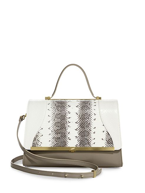 Khirma New York - Oxy Mini Leather & Watersnake Satchel