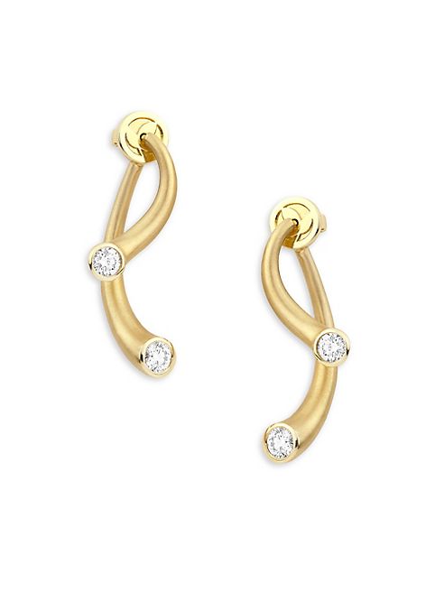 Carelle - Whirl Diamond & 18K Yellow Gold Stud & Ear Jacket Set