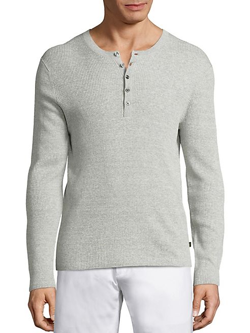 Michael Kors - Linen Long Sleeved Henley