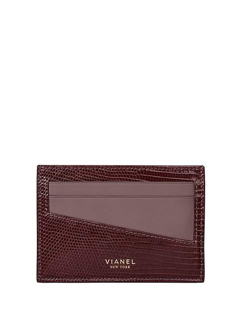 Vianel - Lizard & Leather Card Case