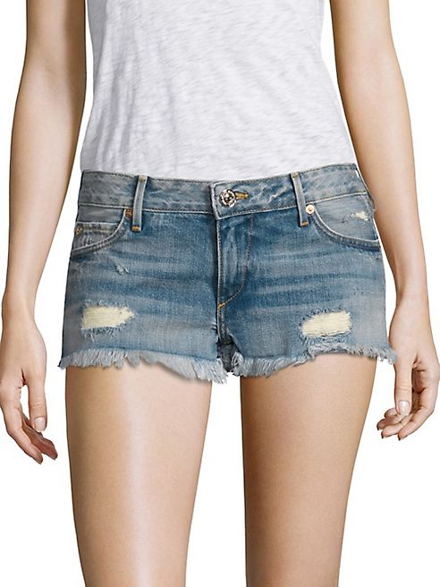 True Religion - Joey Distressed Cutoffs