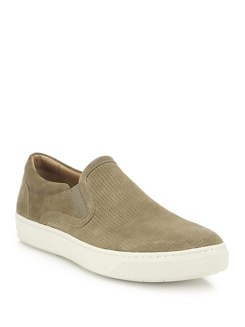 Vince - Perforated Suede Slip-ons