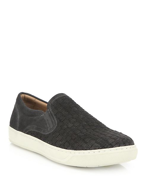 Vince - Woven Suede Slip-On Sneakers