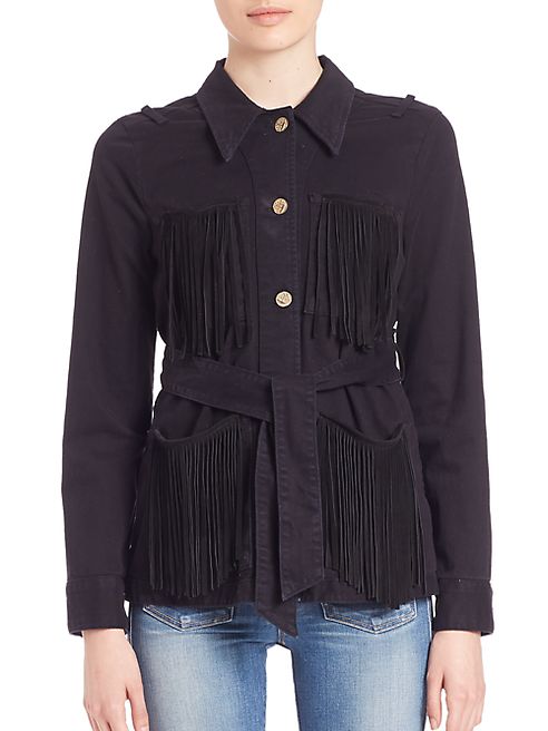 McGuire - Suede Fringe Wrap Jacket