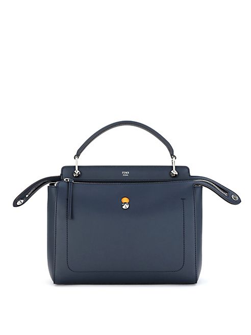 Fendi - Dotcom Two-Tone Leather Satchel