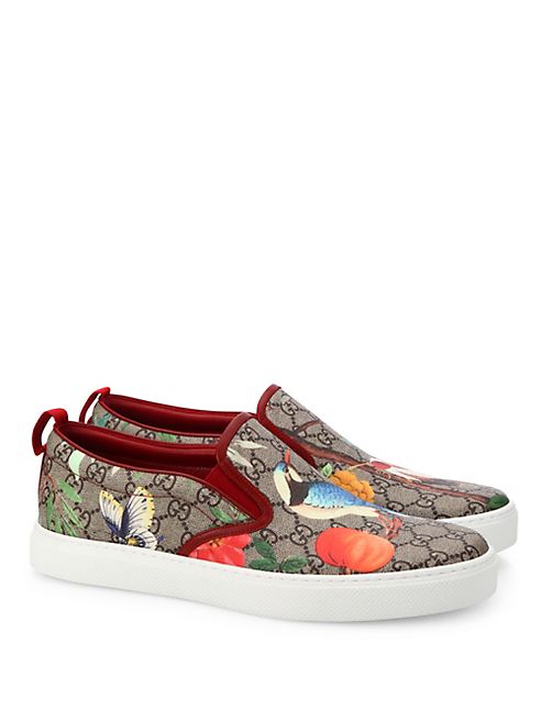 Gucci - GG Supreme Tian Print Slip-On Sneakers