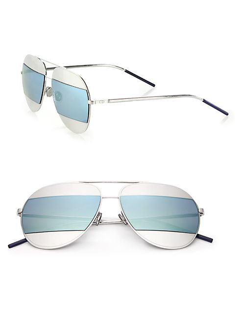 Dior - Split1 59MM Metal Aviator Sunglasses