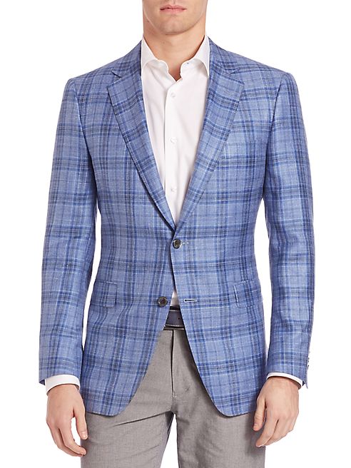 Saks Fifth Avenue Collection - Samuelsohn Classic-Fit  Plaid Sportcoat