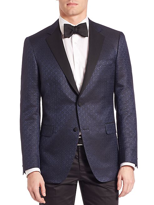 Saks Fifth Avenue Collection - Samuelsohn Classic-Fit  Jacquard Formal Sportcoat