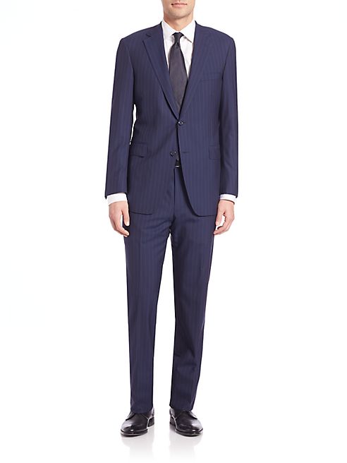 Saks Fifth Avenue Collection - Samuelsohn Classic-Fit Pinstripe Wool Suit