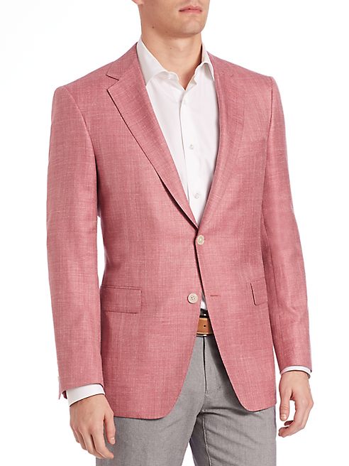 Saks Fifth Avenue Collection - Samuelsohn Classic-Fit  Herringbone Sportcoat