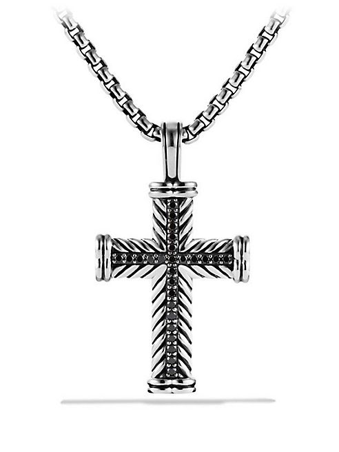 David Yurman - Chevron Cross with Black Diamonds