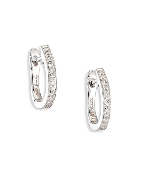 Annoushka - Eclipse Diamond & 18K White Gold Hoop Earrings/1