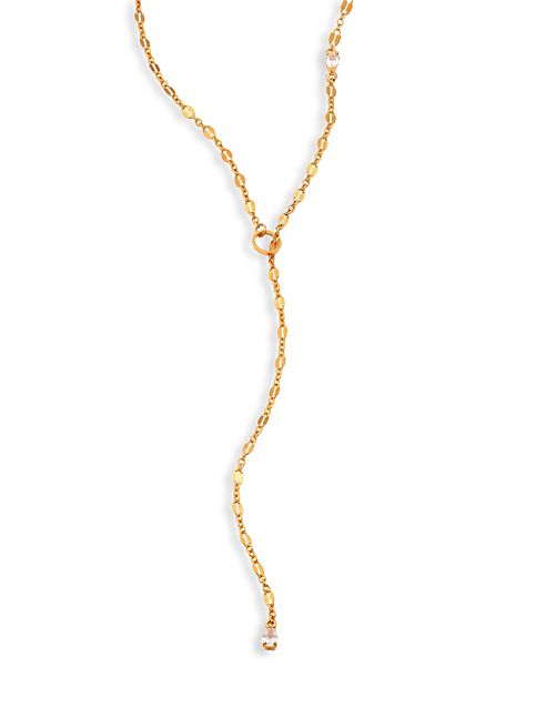 Jennifer Zeuner Jewelry - Gemma White Sapphire Lariat Necklace