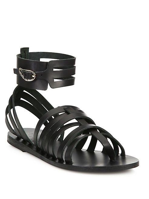 Ancient Greek Sandals - Zaira Leather Gladiator Sandals