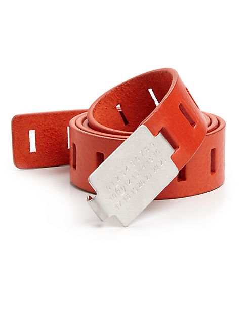 Maison Margiela - Logo-Buckle Leather Belt