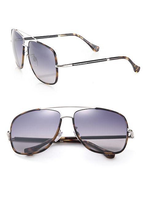Balenciaga - 60MM Trimmed Aviator Sunglasses