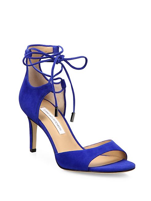 Diane von Furstenberg - Rimini Suede Lace-Up Sandals