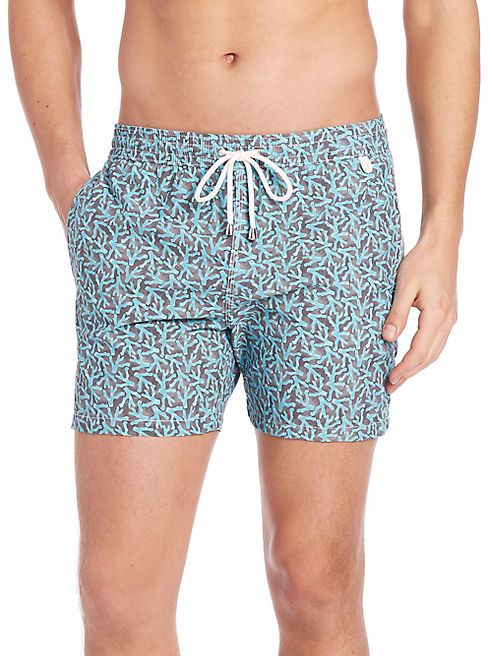 ISAIA - Coral Reef-Print Swim Shorts