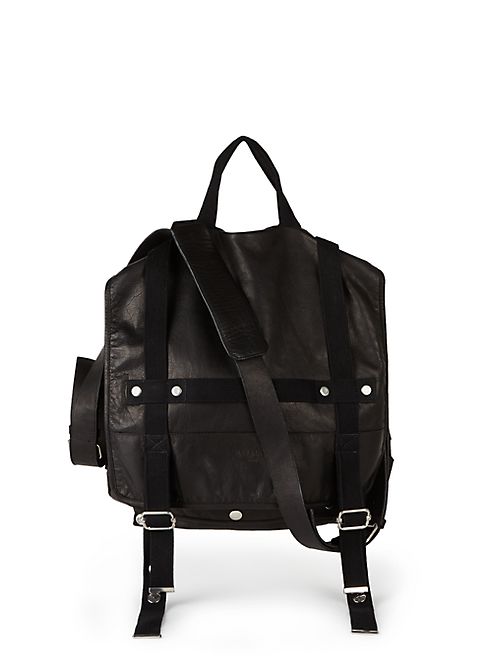 Balmain - Leather Satchel Backpack