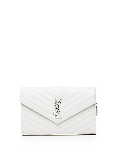 Saint Laurent - Monogram Matelasse Leather Chain Wallet