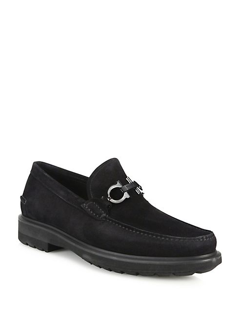 Salvatore Ferragamo - Gotham Suede Chunk Loafers