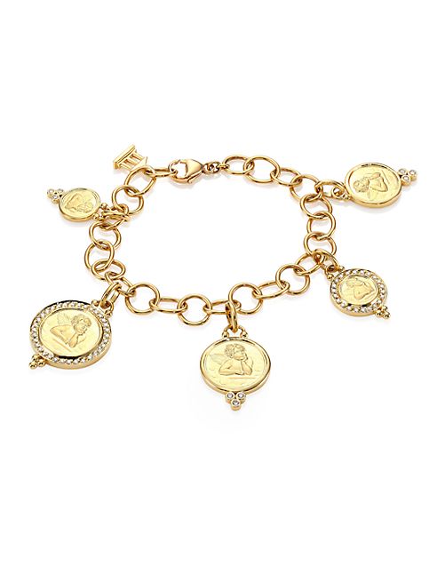 Temple St. Clair - Angel 18K Yellow Gold Charm Bracelet