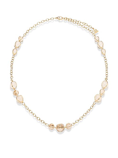 Temple St. Clair - Amulet Diamond, Rock Crystal & 18K Yellow Gold Station Necklace