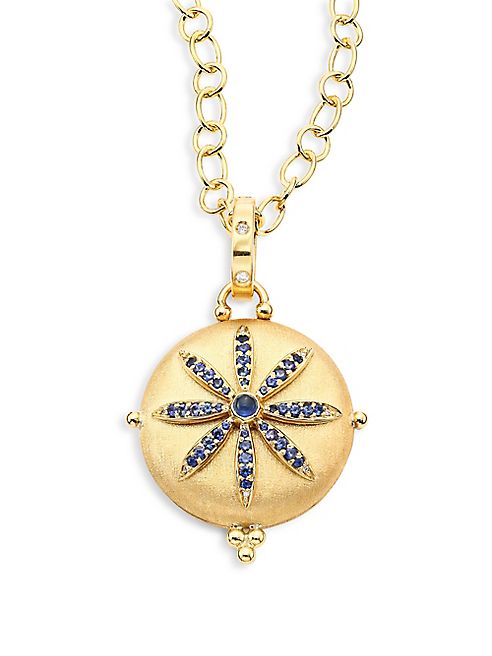 Temple St. Clair - Celestial Sorcerer Diamond, Blue Sapphire & 18K Yellow Gold Locket