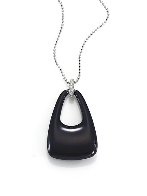 Kwiat - Madison Avenue Diamond, Ceramic & 18K White Gold Pendant Necklace