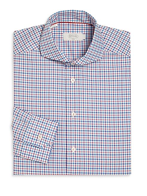 Eton - Regular-Fit Checkered Dress Shirt