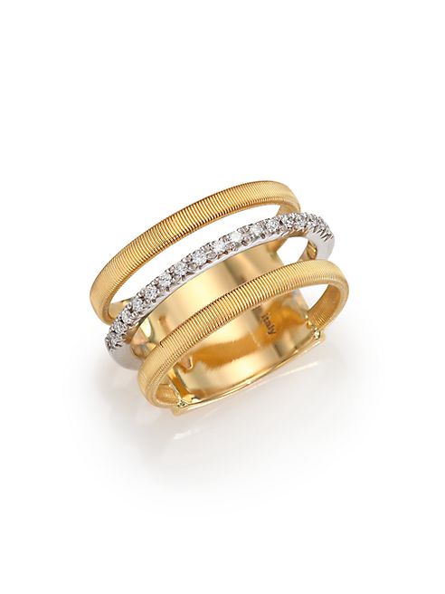 Marco Bicego - Masai Diamond, 18K Yellow Gold & 18K White Gold Ring