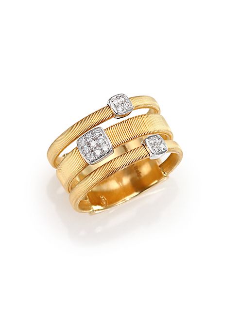 Marco Bicego - Masai Diamond, 18K Yellow Gold & 18K White Gold Station Ring