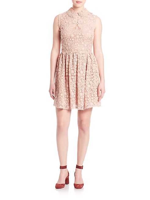 RED Valentino - Collared Macrame Dress