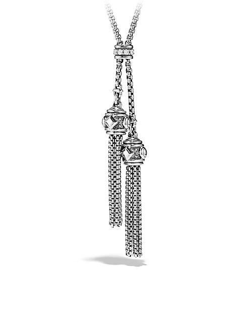 David Yurman - Renaissance Petite Tassel Necklace with Diamonds in Silver