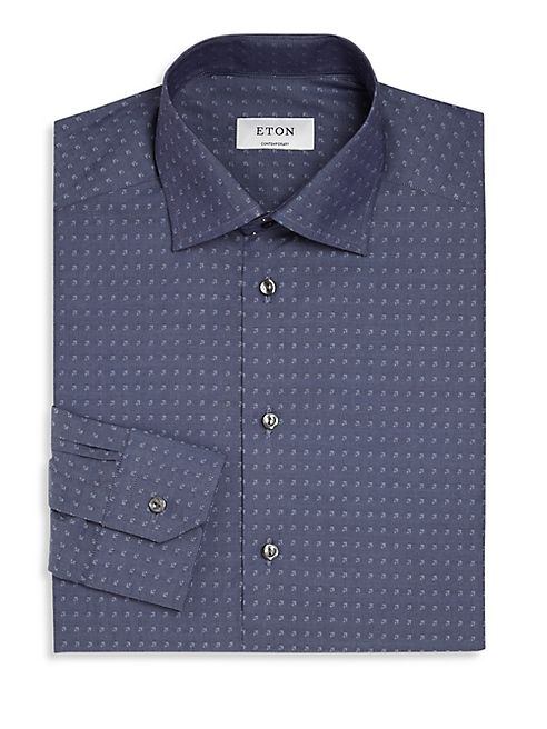 Eton - Textured Check Button-Up