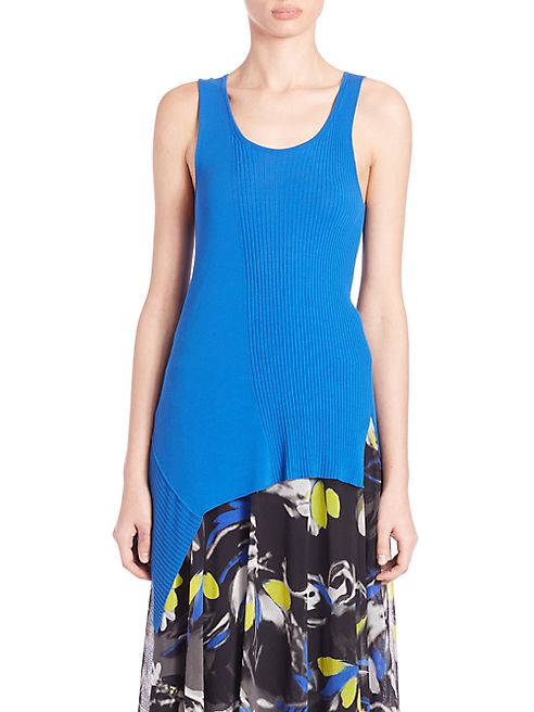 Fuzzi - Asymmetrical Solid Knit Tank