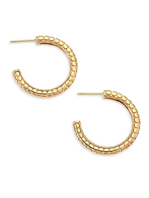 John Hardy - Dot 18K Yellow Gold Hoop Earrings/0.75