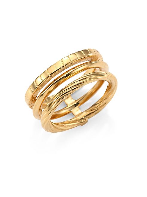 Saint Laurent - Armure Phalange18K Yellow Gold Vermeil Midi Ring