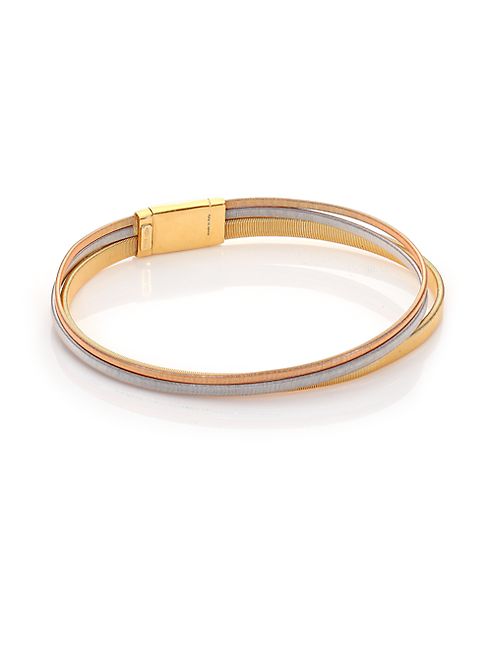 Marco Bicego - Masai 18k Yellow Gold, 18K White Gold & 18K Rose Gold Multi-Row Bracelet