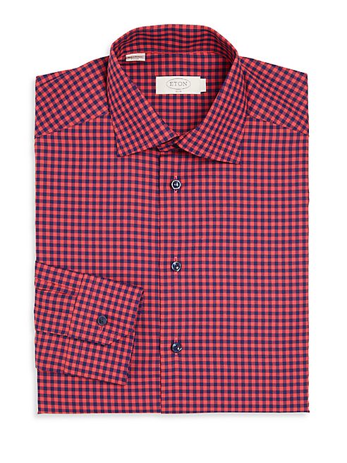 Eton - Gingham Print Slim-Fit Shirt