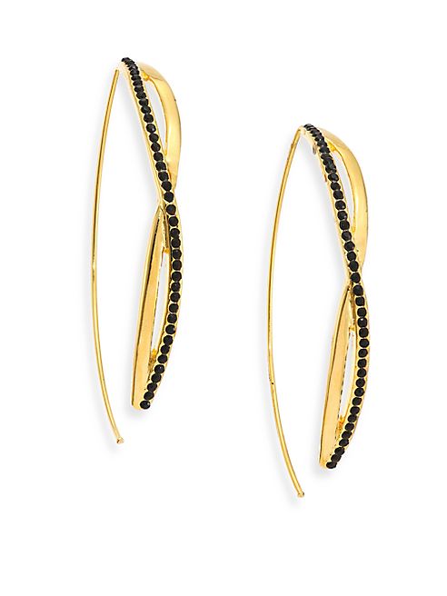 Jules Smith - Pavé Crystal Threader Twist Drop Earrings